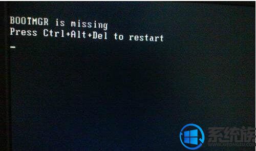 win7系统开机黑屏提示bootmgr is missing的解决办法 win7系统开机黑屏提示bootmgr is missing的解决办法